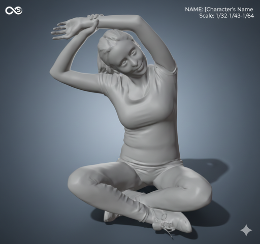 Cô gái ngồi tập Yoga 02