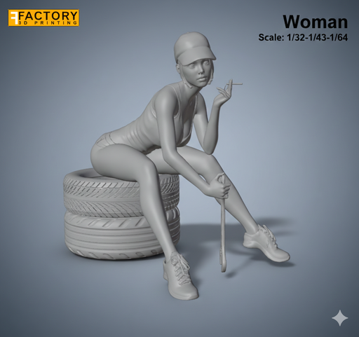 Cô gái hút thuốc đang ngồi