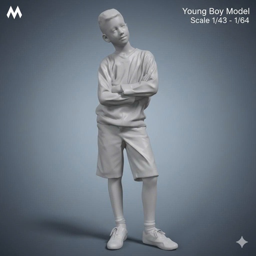 Cậu bé khoanh tay